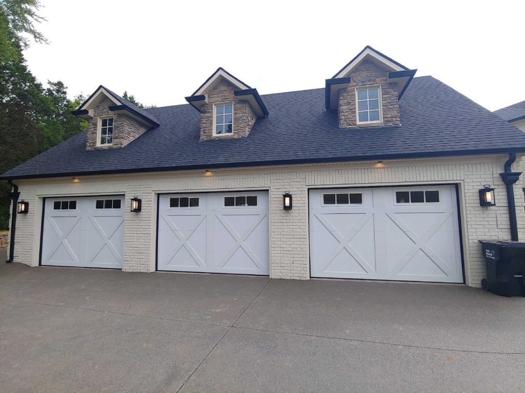 Homestead Style White Garage Door Installation Murfreesboro TN