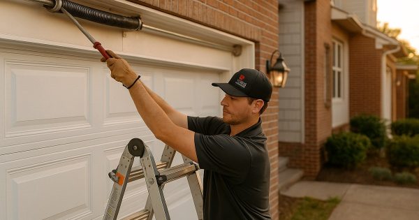Garage door repair in Nashville, TN by Rose Quality Garage Doors technician